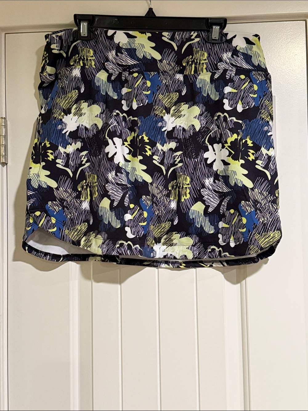 Marika Floral Active Skort in Navy, Blue & Yellow